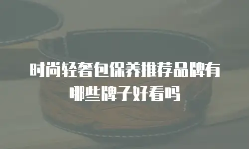 时尚轻奢包保养推荐品牌有哪些牌子好看吗