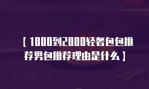 【1000到2000轻奢包包推荐男包推荐理由是什么】
