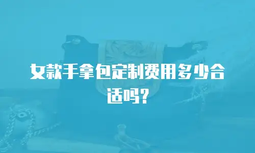女款手拿包定制费用多少合适吗？