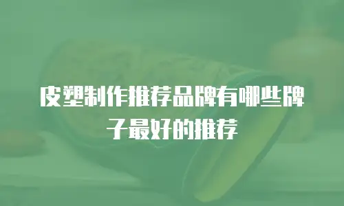 皮塑制作推荐品牌有哪些牌子最好的推荐