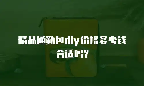 精品通勤包diy价格多少钱合适吗？