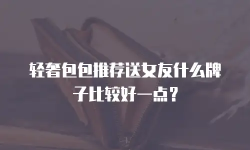 轻奢包包推荐送女友什么牌子比较好一点？
