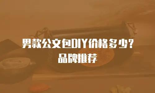 男款公文包DIY价格多少？品牌推荐