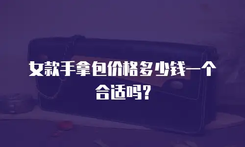 女款手拿包价格多少钱一个合适吗？