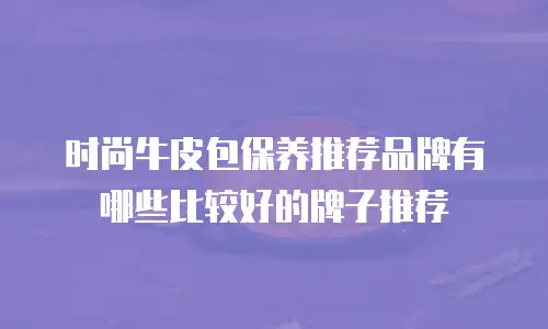 时尚牛皮包保养推荐品牌有哪些比较好的牌子推荐