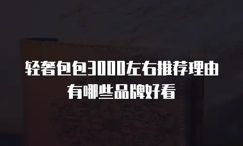 轻奢包包3000左右推荐理由有哪些品牌好看