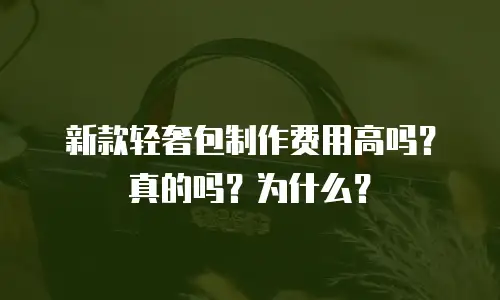 新款轻奢包制作费用高吗？真的吗？为什么？