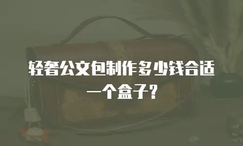 轻奢公文包制作多少钱合适一个盒子？