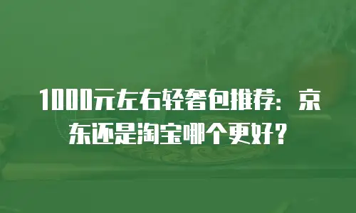 1000元左右轻奢包推荐：京东还是淘宝哪个更好？