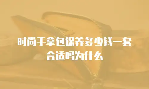 时尚手拿包保养多少钱一套合适吗为什么