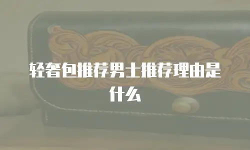 轻奢包推荐男士推荐理由是什么