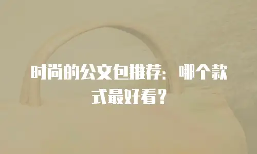 时尚的公文包推荐：哪个款式最好看？