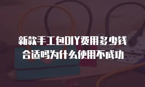 新款手工包DIY费用多少钱合适吗为什么使用不成功
