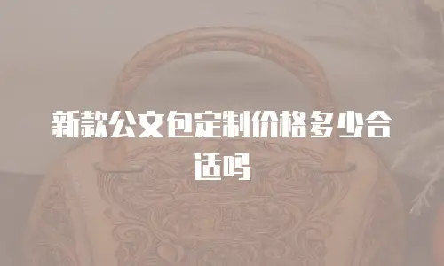 新款公文包定制价格多少合适吗