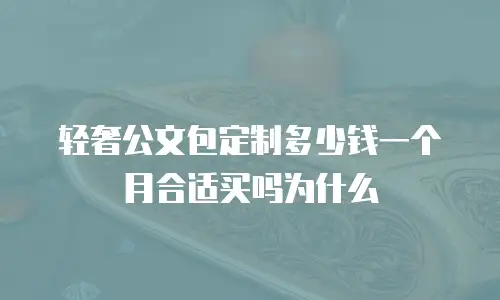 轻奢公文包定制多少钱一个月合适买吗为什么