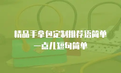 精品手拿包定制推荐语简单一点儿短句简单
