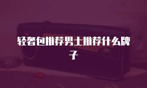 轻奢包推荐男士推荐什么牌子