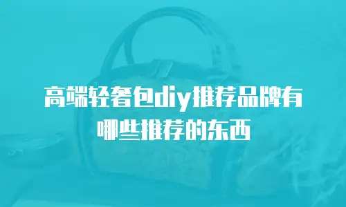 高端轻奢包diy推荐品牌有哪些推荐的东西