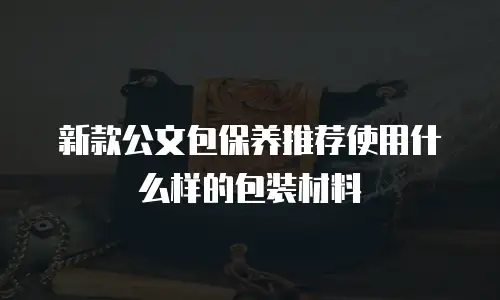 新款公文包保养推荐使用什么样的包装材料