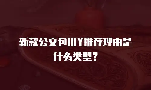 新款公文包DIY推荐理由是什么类型？