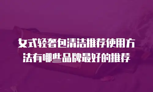 女式轻奢包清洁推荐使用方法有哪些品牌最好的推荐