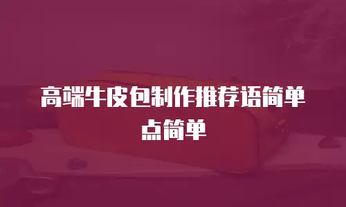 高端牛皮包制作推荐语简单点简单