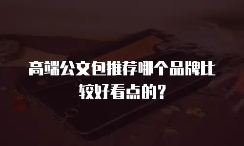 高端公文包推荐哪个品牌比较好看点的？