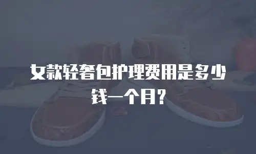 女款轻奢包护理费用是多少钱一个月？