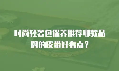 时尚轻奢包保养推荐哪款品牌的皮带好看点？
