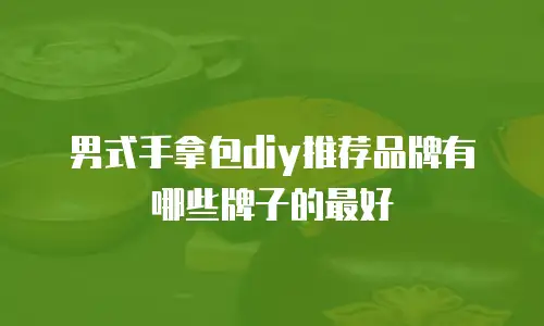 男式手拿包diy推荐品牌有哪些牌子的最好