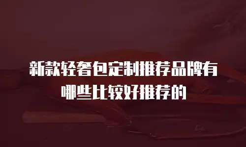 新款轻奢包定制推荐品牌有哪些比较好推荐的