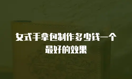 女式手拿包制作多少钱一个最好的效果
