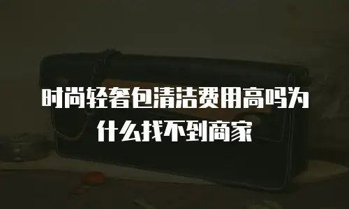 时尚轻奢包清洁费用高吗为什么找不到商家
