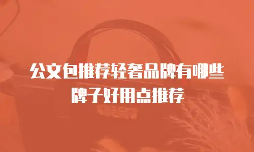 公文包推荐轻奢品牌有哪些牌子好用点推荐