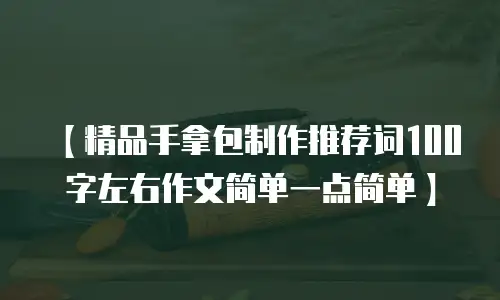 【精品手拿包制作推荐词100字左右作文简单一点简单】