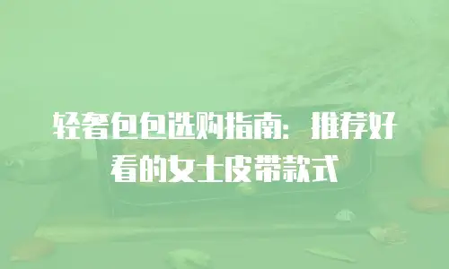 轻奢包包选购指南：推荐好看的女士皮带款式