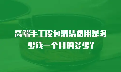 高端手工皮包清洁费用是多少钱一个月的多少？