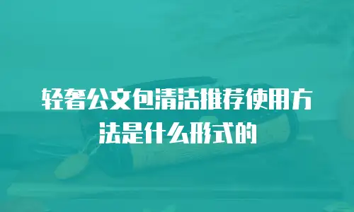 轻奢公文包清洁推荐使用方法是什么形式的