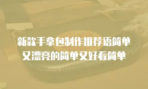 新款手拿包制作推荐语简单又漂亮的简单又好看简单