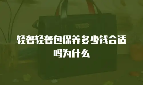 轻奢轻奢包保养多少钱合适吗为什么
