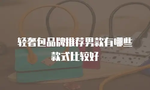 轻奢包品牌推荐男款有哪些款式比较好