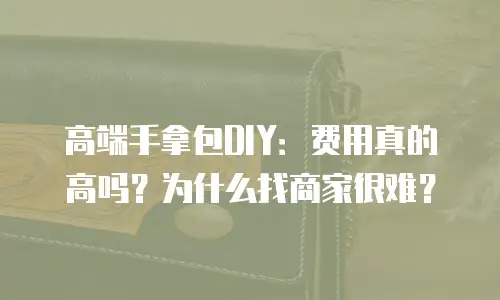 高端手拿包DIY：费用真的高吗？为什么找商家很难？