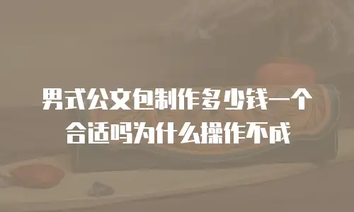 男式公文包制作多少钱一个合适吗为什么操作不成