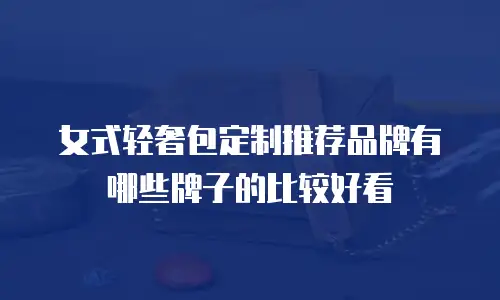 女式轻奢包定制推荐品牌有哪些牌子的比较好看