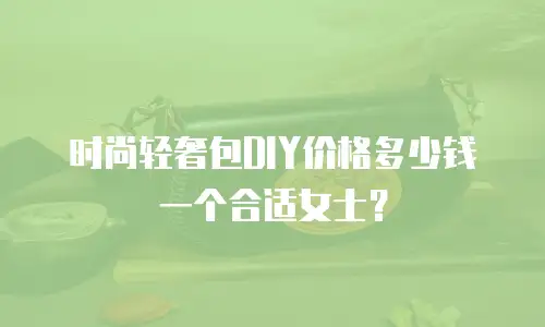 时尚轻奢包DIY价格多少钱一个合适女士？