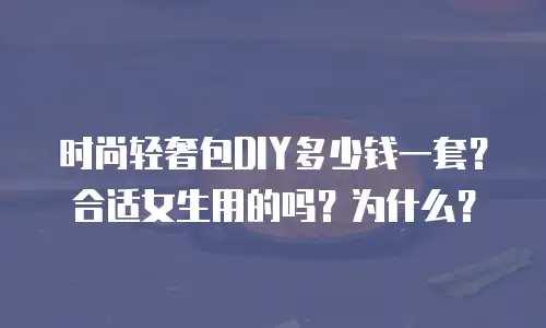 时尚轻奢包DIY多少钱一套？合适女生用的吗？为什么？