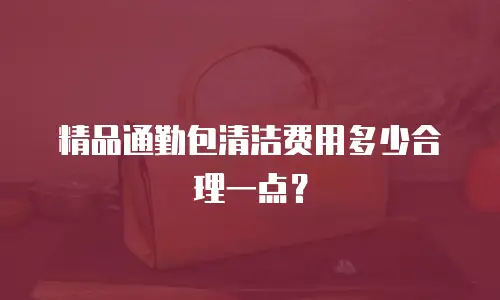 精品通勤包清洁费用多少合理一点？