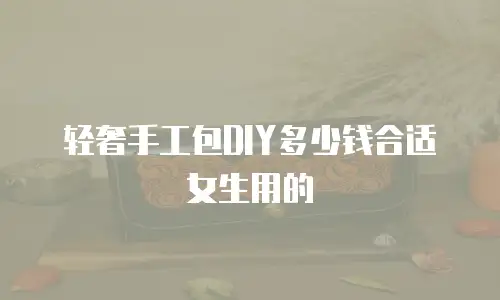 轻奢手工包DIY多少钱合适女生用的