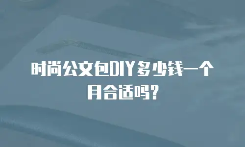 时尚公文包DIY多少钱一个月合适吗？