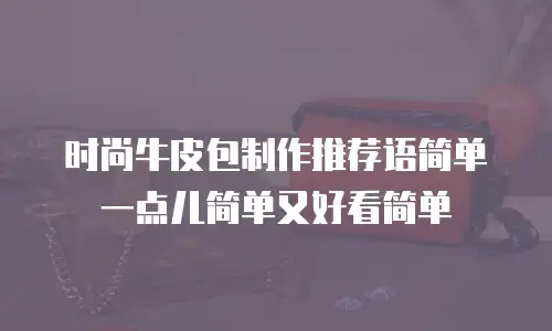 时尚牛皮包制作推荐语简单一点儿简单又好看简单